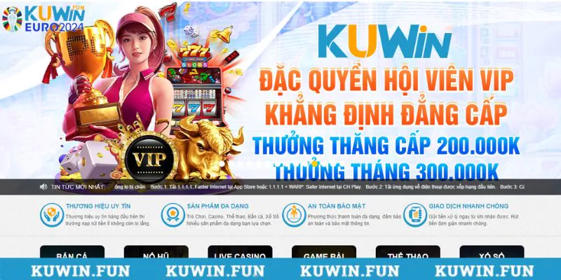 Người chơi chỉ có thể đăng nhập Kuwin khi đã có một tài khoản chính chủ